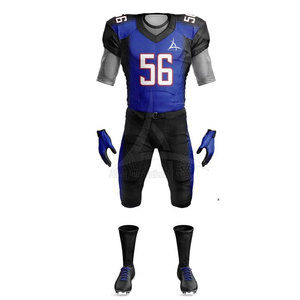 Uniforme de football américain de qualité supérieure, manches courtes, respirant, taille plus, personnalisable, 100% polyester - Product Image 2