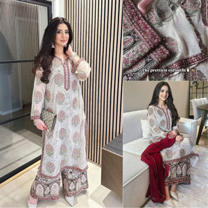Salwar Kameez indien pakistanais pour femmes, tenue de soirée, robe de mariage Bollywood, tissu lourd en faux georgette, spécial Eid - Product Image 3