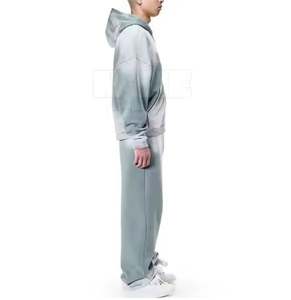 ชุดวอร์มผู้ชายแบบมีฮู้ด สไตล์ลำลอง สีพื้น ล้างสีแบบ Acid Wash ผ้าฝ้าย 100% คุณภาพสูง สำหรับฤดูหนาว - Product Image 3