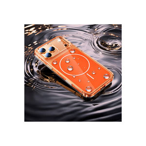 Étui en silicone de luxe bleu marine édition Lugano compatible MagSafe pour iPhone 11 Pro avec dos transparent et bouton de contrôle de la caméra - Product Image 4