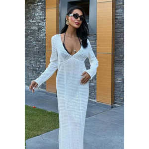 Robe de plage ajourée à col en V 2851 - Product Image 6