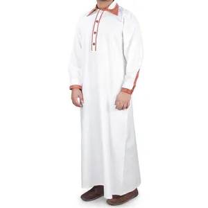 पुरुषों के लिए नई डिजाइन इस्लामिक थोब्स जुब्बा उच्च गुणवत्ता सऊदी 2024 थोक थोब काफ्तान आपूर्तिकर्ता