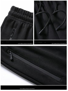 ชุดแนวสตรีทฮิปฮอปใส่ได้ทั้งชายและหญิงชุดวิ่งสีดำ2ชิ้นของผู้ชายชุดวอร์มสำหรับฤดูใบไม้ผลิฤดูใบไม้ร่วงสเวตเชิ้ตฤดูหนาว - Product Image 4