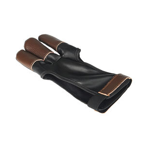 2025 Guantes de tiro con arco de 3 dedos a bajo precio del mejor fabricante, protección completa hecha a medida para exteriores, hechos de cuero de alta calidad - Product Image 2