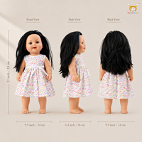 TUSALMO Vente en gros de poupées pour filles personnalisées de 21 pouces, poupée bébé blanche en vinyle souple, cheveux bouclés, plusieurs tenues, éducatif, OEM ODM
