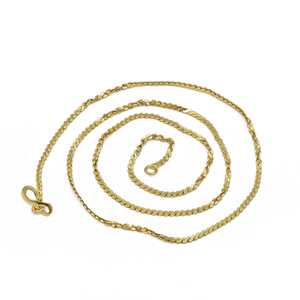 Collares de Cadena Serpentina Chapados en Oro Micro de 14K, 18K y 24K al por Mayor, Collares de Cadena con Eslabones en S, Diseño de Cadena Moderno, Cadenas de Moda. - Product Image 1