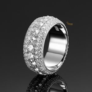 Anillo de compromiso de Halo de diamante cultivado en laboratorio de oro sólido de 10K de lujo, joyería nupcial, regalo único de aniversario de boda para ella - Product Image 4