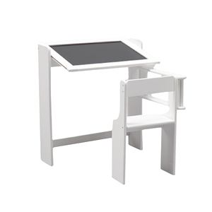 WELL HOME Bureau à tableau noir pliable blanc pour enfants - Product Image 1