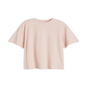 Camiseta Larga de Manga Media con Cuello Redondo y Bordado para Mujer, Talla Grande, 100% Algodón Orgánico, Transpirable, Ecológica, Informal - Product Image 1