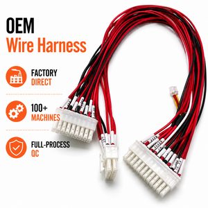Câble de raccordement pour appareils électroménagers, faisceau de câbles à double rangée avec connecteur pour carte de commande, pompe à chaleur, équipement CVC, alimentation et signal, personnalisé OEM - Product Image 1