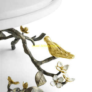 แท่นวางเค้กทำจากแก้วสุดหรูพร้อมฝาโดมและฐานโลหะสำหรับตกแต่งที่วางโชว์ขนมรูปนกสำหรับงานปาร์ตี้ - Product Image 5