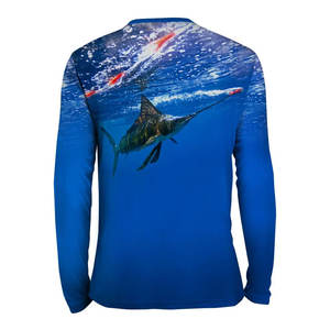 Chemises de pêche à impression personnalisée en gros pour adultes manches longues et couleurs unies meilleures impressions par sublimation pour vêtements de pêche - Product Image 2