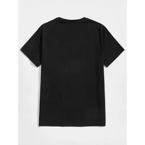 Camiseta de cuello redondo bloqueada de Color para hombre, camisetas personalizadas de alta calidad, ropa de calle, camiseta de soporte de moda - Product Image 2