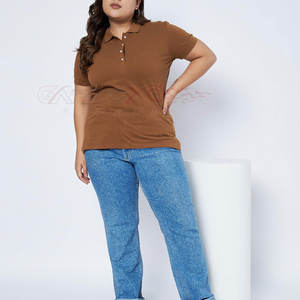 เสื้อยืดลำลองทรงหลวมสำหรับผู้หญิงพร้อมผ้าถักสีทึบปรับแต่งได้เพื่อความสบายในชีวิตประจำวัน - Product Image 2