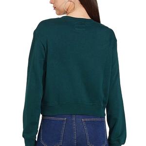 Comprar ropa de calle sudadera casual para mujer 100% algodón cálido invierno tela manga completa logotipo personalizado bordado OEM servicio ropa - Product Image 2