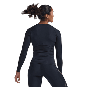 2024 nouvelle arrivée fabriqué en usine femmes solide noir manches longues Spandex Compression chemises respirant femmes t-shirts - Product Image 2