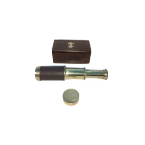 Accueil avec victorien Marine Vintage jumelles en laiton Antique jumelles décoration étui en cuir télescope bonne qualité décor - Product Image 1