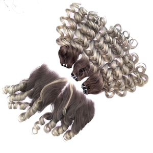 Paquetes de color hinchable Ombre de cabello crudo de alta calidad con frontal y paquetes para hacer pelucas - Product Image 1