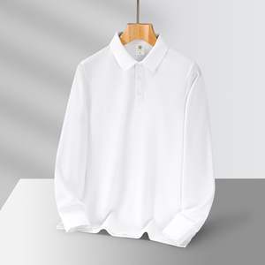 Vente en gros de polo à manches longues pour hommes, vêtements de travail à revers pour groupe de culture d'entreprise, t-shirt publicitaire pour hommes - Product Image 5