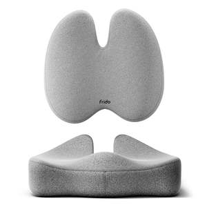 Frido Ultimate Pro <b>Seat</b> Backrest <b>Cushion</b> Combo-Ergonomic Memory <b>Foam</b> Washable Design | Posture Correction for Lower Back Coccyx - Product Image 1