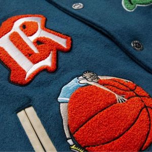 Chaqueta de Béisbol Universitaria para Hombre, Chaqueta Deportiva Extra Grande Personalizable con Mangas Largas y Logotipo del Equipo Escolar Bordado - Product Image 6