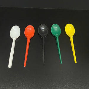 Cuillères en plastique jetables à long manche de haute qualité, personnalisées et imprimées, pour les fêtes, les restaurants, les soupes rapides - Product Image 2