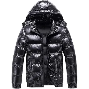 Wholesale Custom Logo Lightweight Warm Hooded Men's Jackets Outdoor Plus Size Winter Coats For Men Puffer jackets