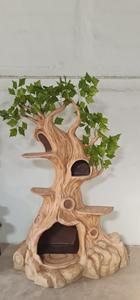 ต้นไม้แมวทำจากพลาสติกพรีเมี่ยมผิวเคลือบกันน้ำน้ำหนักเบาดีไซน์หรูหราทันสมัยสำหรับตกแต่งบ้านและสวน - Product Image 3