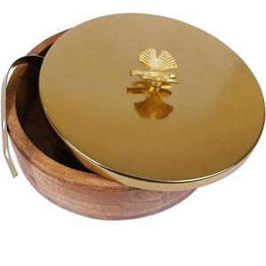 Chapati Pot Esmalte Impreso Acabado Madera Comida Servir Olla Cazuelas Sirviendo Olla Portátil Grande Con Tapa Cubierta Uso Artículo - Product Image 5