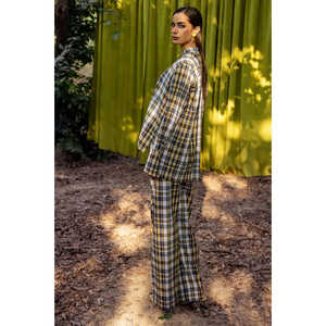 ชุดกีฬาผู้หญิงไซส์ XS/XS รุ่น KST-43054 ชุดเซ็ตสองชิ้นย้อมเส้นด้าย ทรงหลวมใส่สบายสำหรับฤดูร้อน - Product Image 2