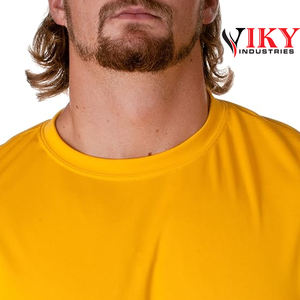 Col rond style jaune couleur bonne vente faire propre meilleur fournisseur chemise en nylon à manches courtes logo personnalisé par VIKY INDUSTRIES - Product Image 5