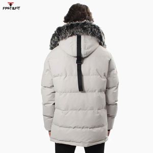 Venta caliente personalizado más tamaño impreso poliéster impermeable transpirable acolchado chaqueta de esquí para los hombres - Product Image 3