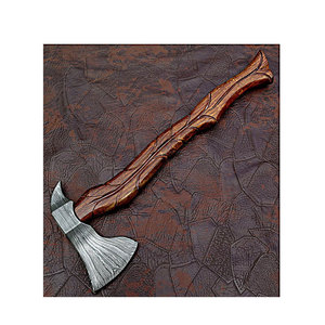 Hacha de caza profesional, mango de madera hecho a mano, hachas de acero damasco, hachas de acero, venta al por mayor, pedidos a granel personalizados, servicio OEM y ODM - Product Image 1