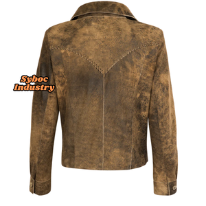 <b>Western</b> Leather <b>Jacket</b> For Women's Real Cow Suede Leather Fringe Style <b>Western</b> Leather <b>Jacket</b> For Girls Nigh Out - Product Image 4