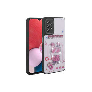 Funda Protectora de Silicona Netzy de Lujo con Figura Icónica en Relieve Brillante para Samsung Galaxy A13 4G - Rosa - Product Image 2