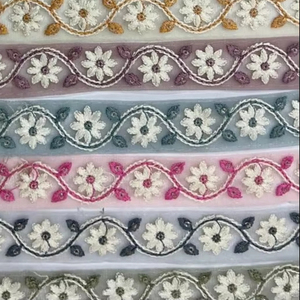 9 Mtr. Renda bordir dibuat dengan kupu-kupu dan CC ddompet mewah 10 + varian yang dapat disesuaikan diproduksi langsung - Product Image 1