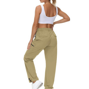 Pantalones Cargo de Felpa de Spandex/Poliéster Premium para Mujer, Cómodos, con 6 Bolsillos, Corte Regular, Secado Rápido, Personalizables, Duraderos, al por Mayor - Product Image 4