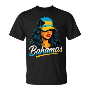 Camiseta con la Bandera de las Bahamas para Mujer, Ropa Promocional con el Vibrante Símbolo Nacional - Product Image 1