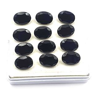 Lote de 20 Piedras Preciosas Sueltas de Ónice Negro Natural de Buena Calidad, Corte Ovalado, 10*14 MM, 102 CT, Piedras Preciosas Sueltas de Ónice para Joyería - Product Image 3