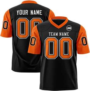 Camisetas de fútbol americano de calidad superior, diseños personalizables, duraderos, estirables, al por mayor, uniformes deportivos cortos, sublimación - Product Image 3