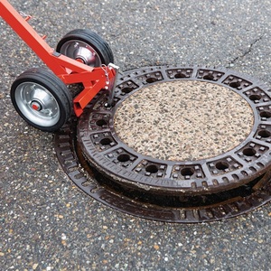 Manhole Cover Lifter 980-1480 mm Mobile Red Powder-Coated for NESTLE <b>Pick</b>-<b>Up</b> <b>Tool</b> - Product Image 3