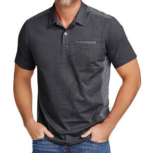 Venta al por mayor OEM/ODM Mens Blade Collar Golf Polos Camisas de secado rápido Transpirable Golf Ropa Camisetas - Product Image 3