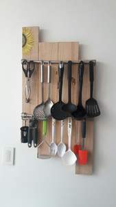 Porta Utensilios de Cocina de Bambú, Porta Cucharas, Organizador de Utensilios de Cocina - Product Image 5