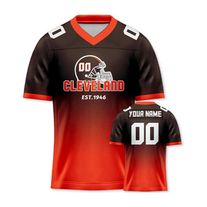 Nouvel Arrivage Ensemble Maillot de Football Américain Sublimé Respirant Vêtement Décontracté Extérieur Spandex/Polyester Uniforme de Football pour Équipe Sportive - Product Image 1