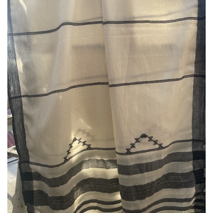 Foulard Hijab en Coton Tissé à la Main, Jersey Modal Imprimé Numérique, Rayures Horizontales, Motif Léopard Papier Parchemin, Foulard Musulman - Product Image 2