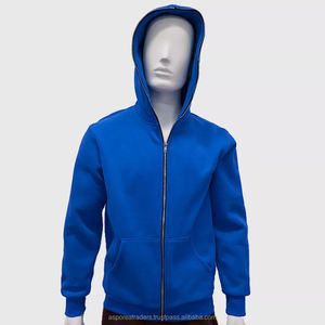 Venta al por mayor Unisex de alta calidad Blank Full Face Men Zip Up Hoodie Custom HOODY jacket Men Full zip Zipper Hoodies - Product Image 5