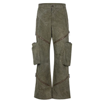 ODM Street Style Pantalon cargo évasé à séchage rapide pour hommes Gym Polyester Jogging Coupe ample, Vêtements d'entraînement Jogger Pantalon