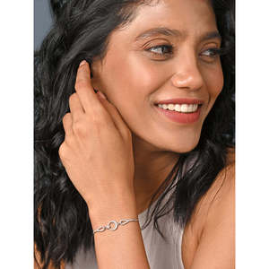 Bracelet tennis en forme de lune plaqué or rhodié 14 carats - CLARA Argent pur 925 - Product Image 4