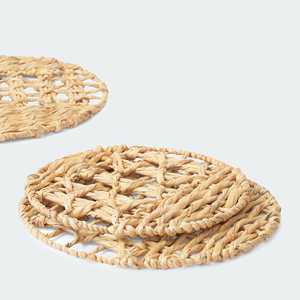 Jacinto de agua tejido abierto de gran tamaño para colgar en la pared de ratán y algas marinas hecho a mano de lujo bohemio para cocina y decoración del hogar - Product Image 2