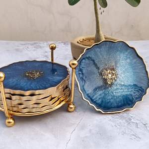 Fantastique design unique résine ronde en laiton noyau tasse à thé caboteur au prix de gros en inde meilleure vente - Product Image 1